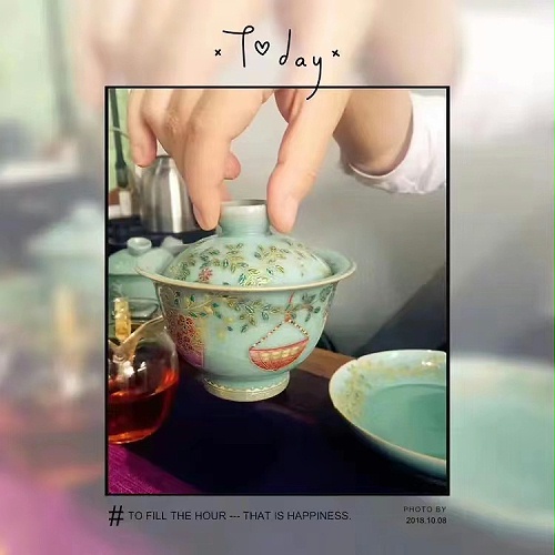 交能＆淳之 · 一周一品鉴——淳之手工手绘青瓷画珐琅茶具套组