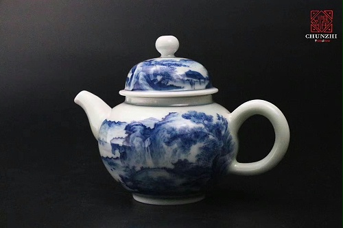 交能＆淳之 · 一周一品鉴——淳之藏瓷青花仿古釉山水系列茶具套组