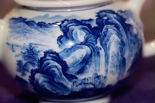 交能＆淳之 · 一周一品鉴——淳之藏瓷青花仿古釉山水系列茶具套组