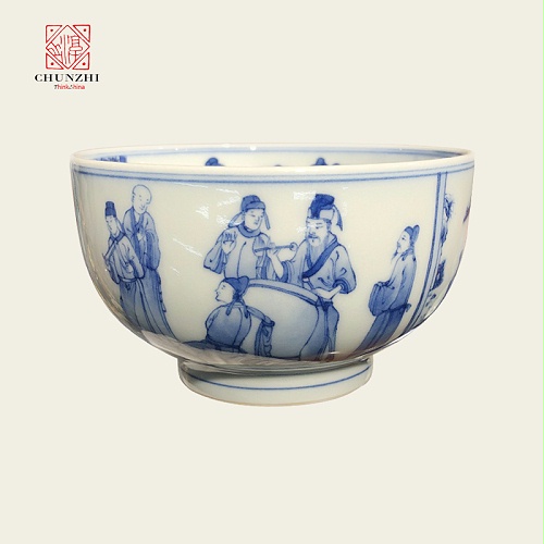 青花柴窑《韩熙载夜宴图》