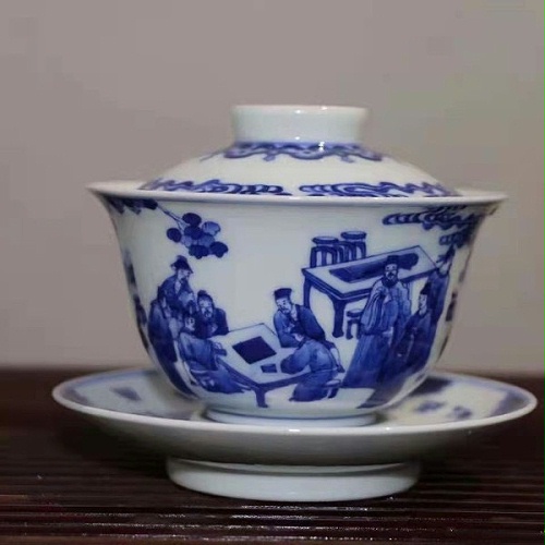 交能＆淳之 · 一周一品鉴——淳之手工手绘青花柴窑十八学士茶具套组