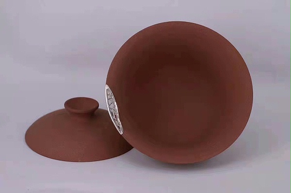 淳之手工手作盘口金缮陶艺盖碗泽平器