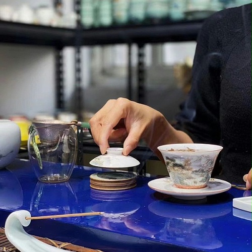 交能＆淳之 · 一周一品鉴——淳之手绘青绿山水茶具套组