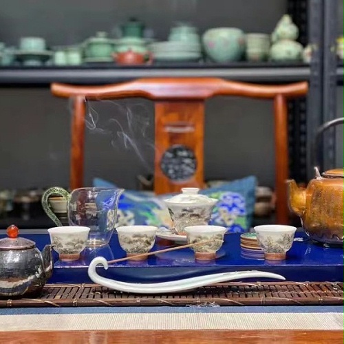 交能＆淳之 · 一周一品鉴——淳之手绘青绿山水茶具套组