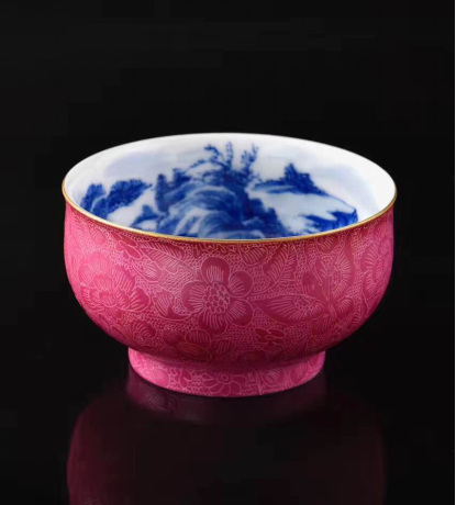 外扒花内青花主人杯 (2)