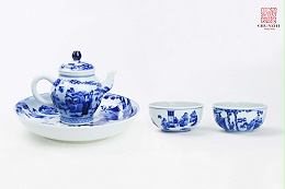 交能＆淳之 · 一周一品鉴——淳之手工手绘青花柴窑十八学士茶具套组