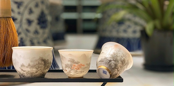 富春山居图墨彩描金系列 (1)