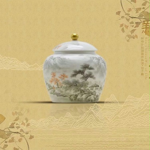 交能＆淳之 · 一周一品鉴——手工手绘墨彩富春山居图茶具系列套组