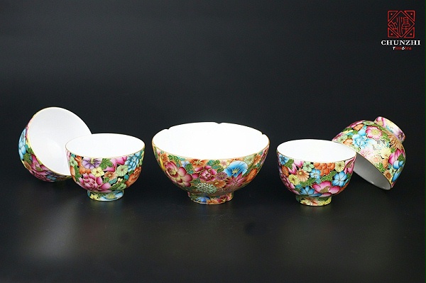 万花珐琅南瓜主人杯加万花珐琅小单杯 (1)