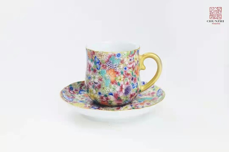 中式田园花朵与西式器型的完美融合