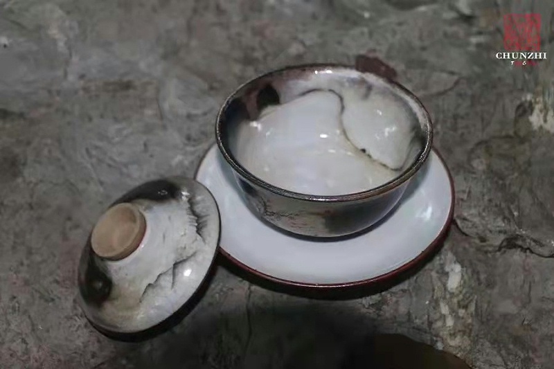 淳之纯手工手绘柴烧“致野烧”古风水墨茶具套组