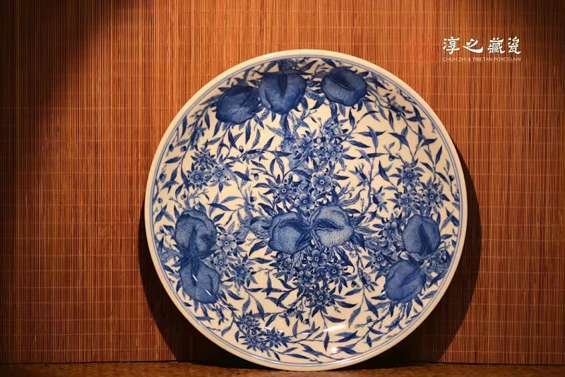 淳之高温窑变美人醉内画青花福桃系列茶具套组