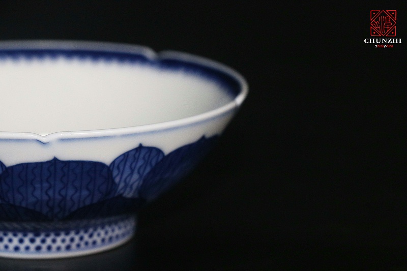 缠枝莲莲花葵口碗杯 (2)