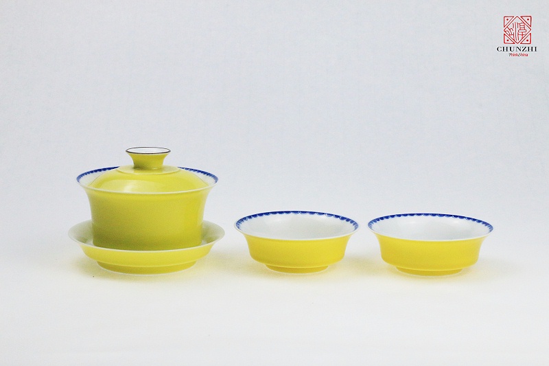 淳之黄釉青花系列茶具套组