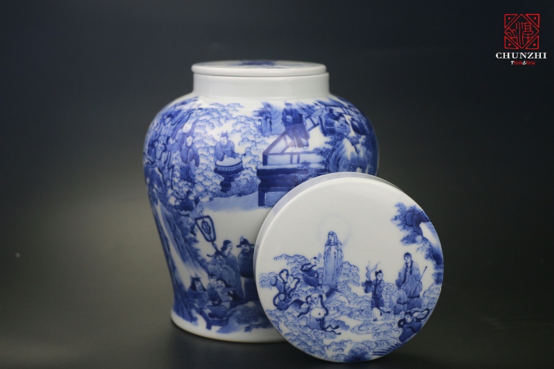 柴窑人物茶叶罐2