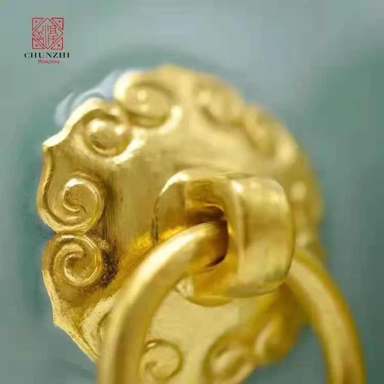 淳之手工青瓷金镶玉对罐