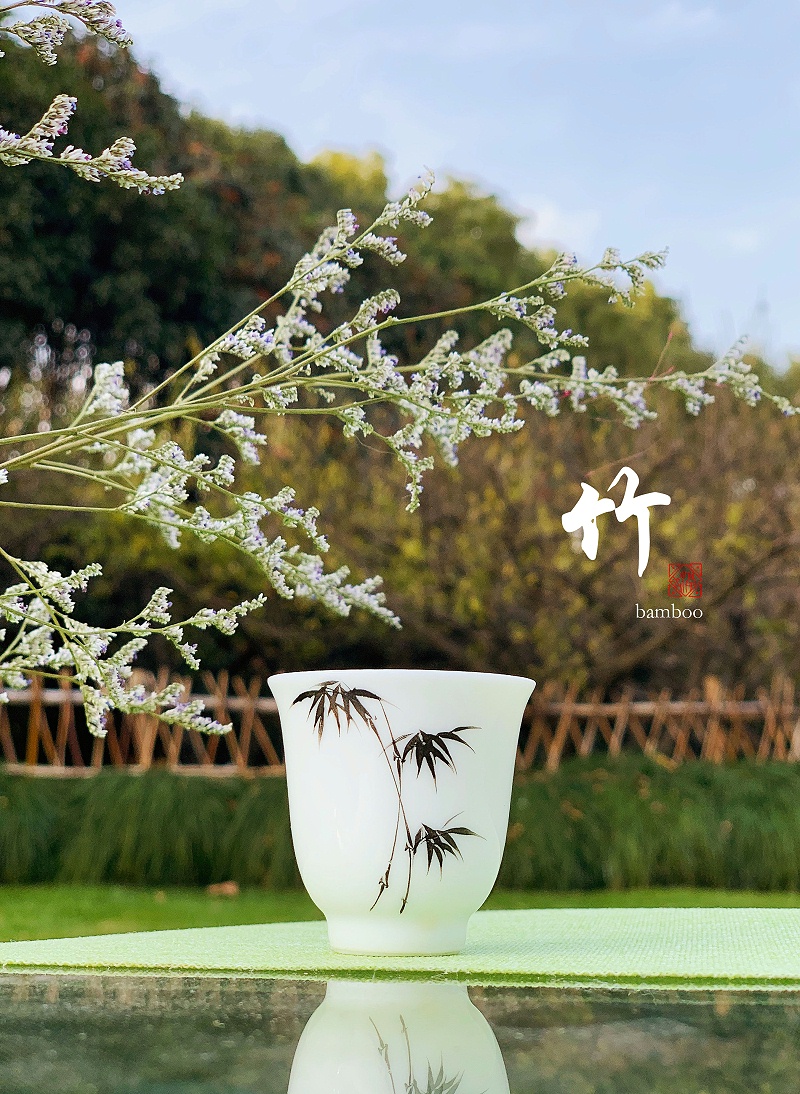 竹子墨彩玉单杯