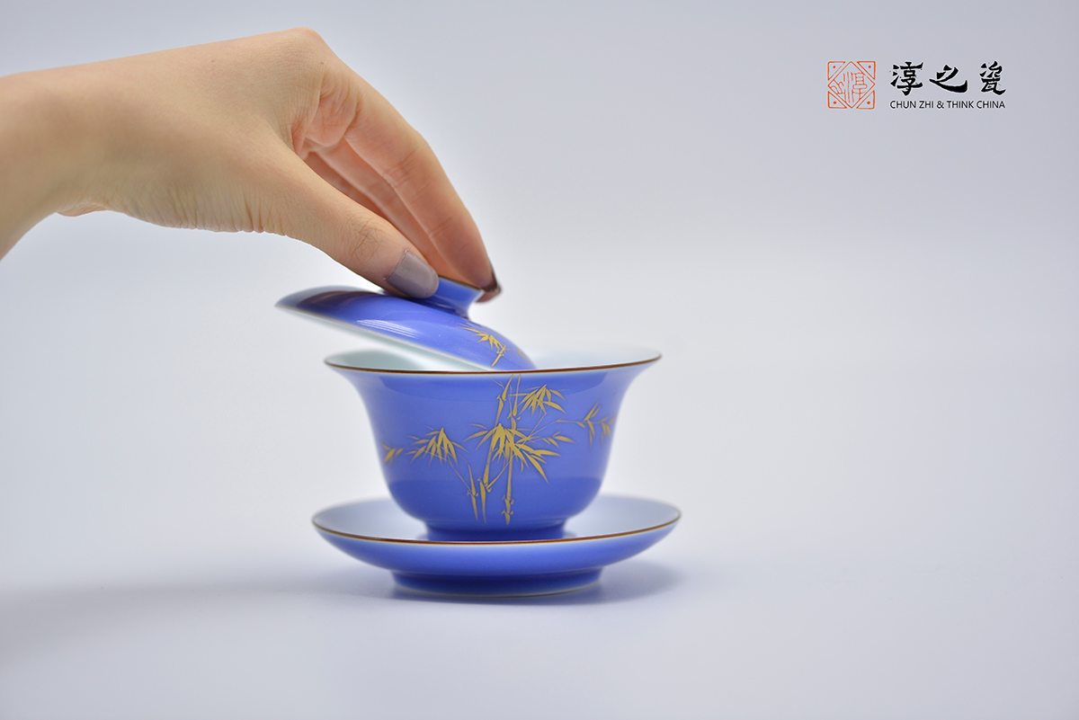 天青釉描金竹系列