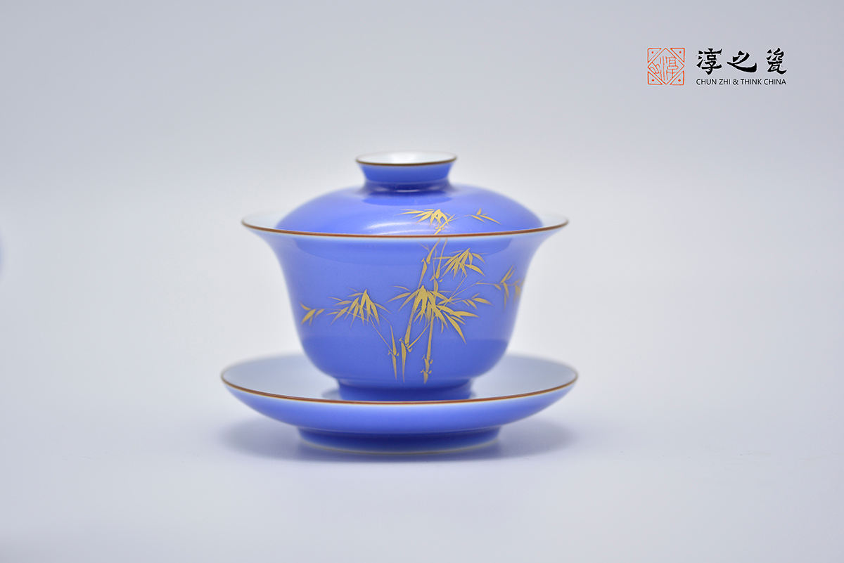 天青釉描金竹系列