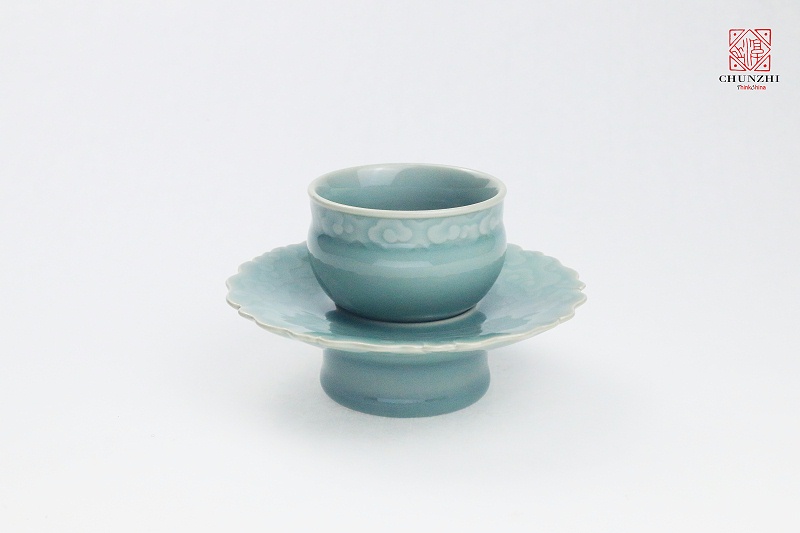 淳之青花缠枝莲仿古茶杯