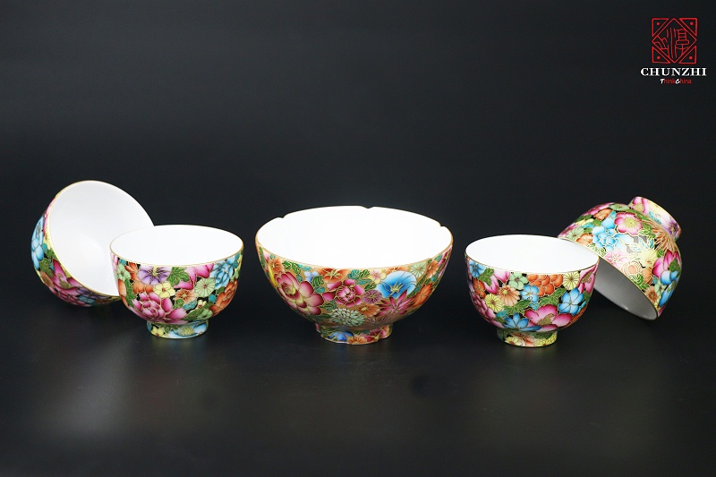 万花珐琅南瓜主人杯加万花珐琅小单杯 (1)