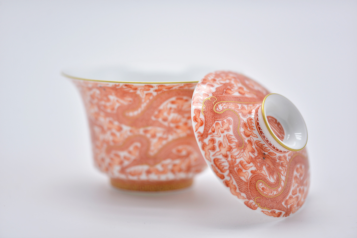 淳之藏瓷-矾红描金龙纹系列
