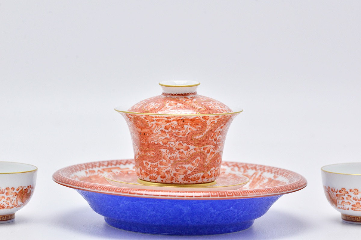 淳之藏瓷-矾红描金龙纹系列
