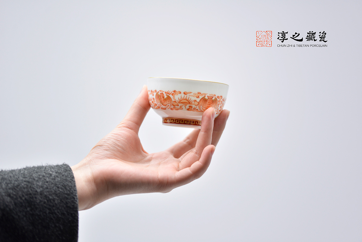 淳之藏瓷-矾红描金龙纹系列
